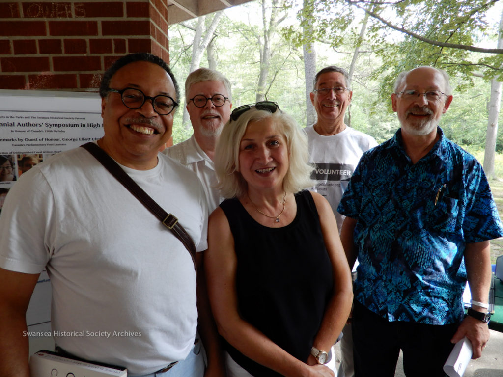 Authors George Elliott Clarke, Bruce Meyer, Bianca Lakoseljac, Bob Roden - Moderator, David DePoe. Photo by Susan Roden