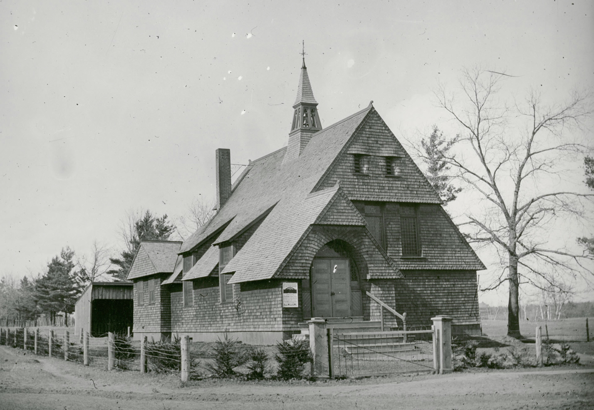 Morningside church (designed by John Gemmell) as it stood from 1891 until it was moved 90 degrees to face Kennedy Avenue in 1916 (when replaced by the present stone church) and acted as the church hall until the present addition was built in 1926. Via Toronto Library.